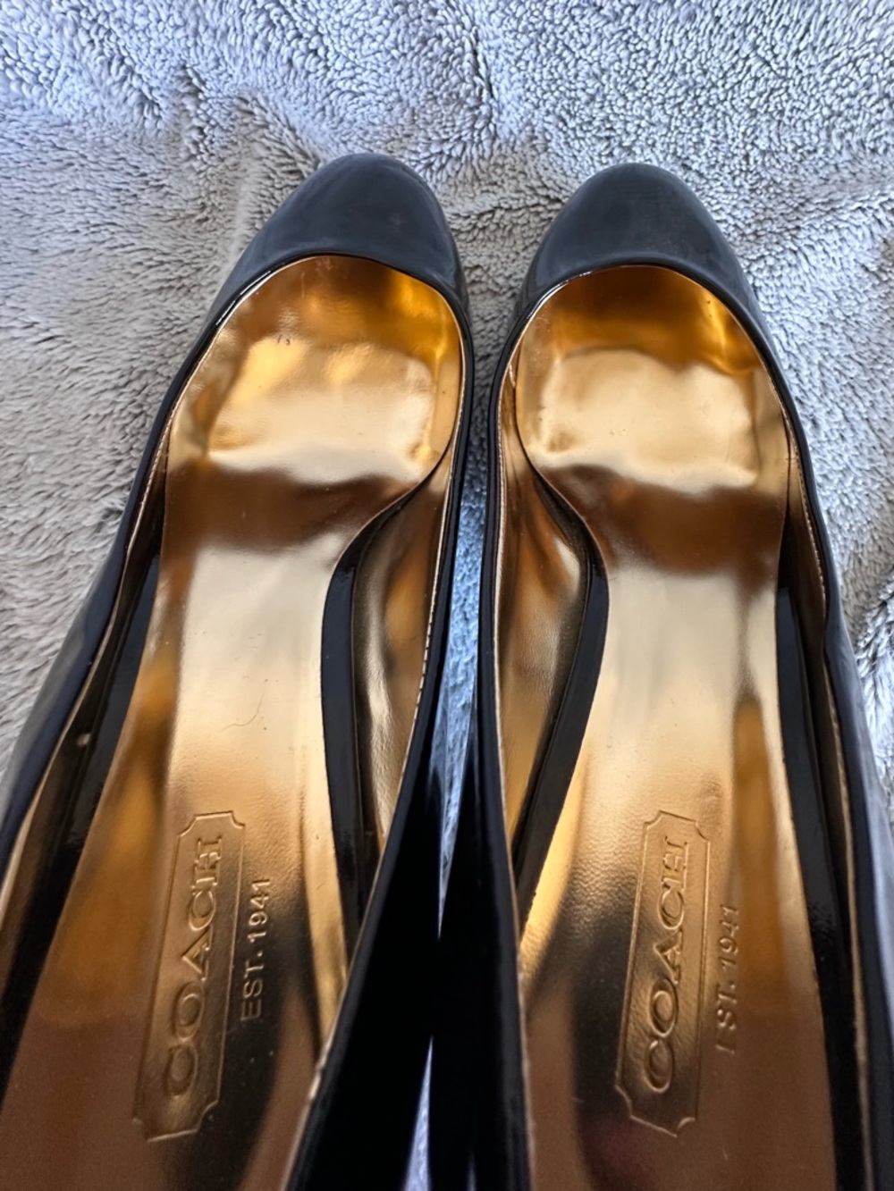 Coach Salma Black Patent Leather Pumps Heels Sz 9.5 - Picture 7 of 15